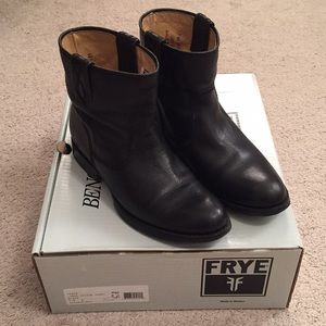 Frye, Jamie Stitch Short, Black, Ankle Boots